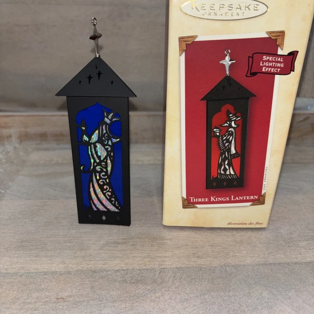 Vintage Hallmark 02 Keepsake Three Kings Lantern‎ Metal Lighting Effect Ornament